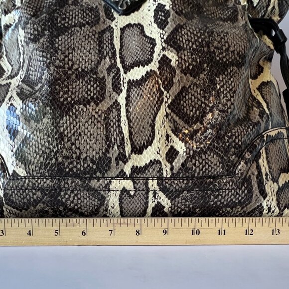 Simply Vera, Vera Wang Snakeskin Tan and Gray Print Tote, Excellent Condition! - Picture 4 of 14